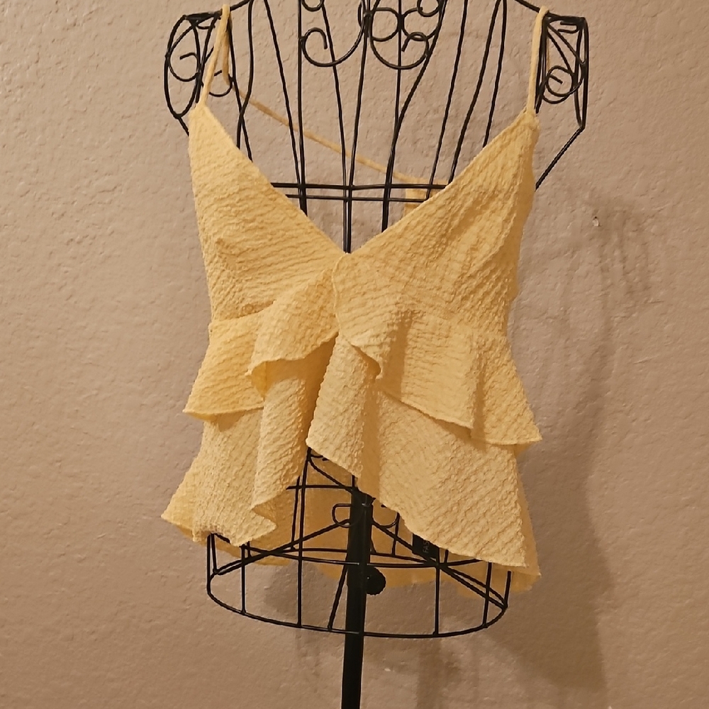 Fashion Nova Yellow Layered Camisole